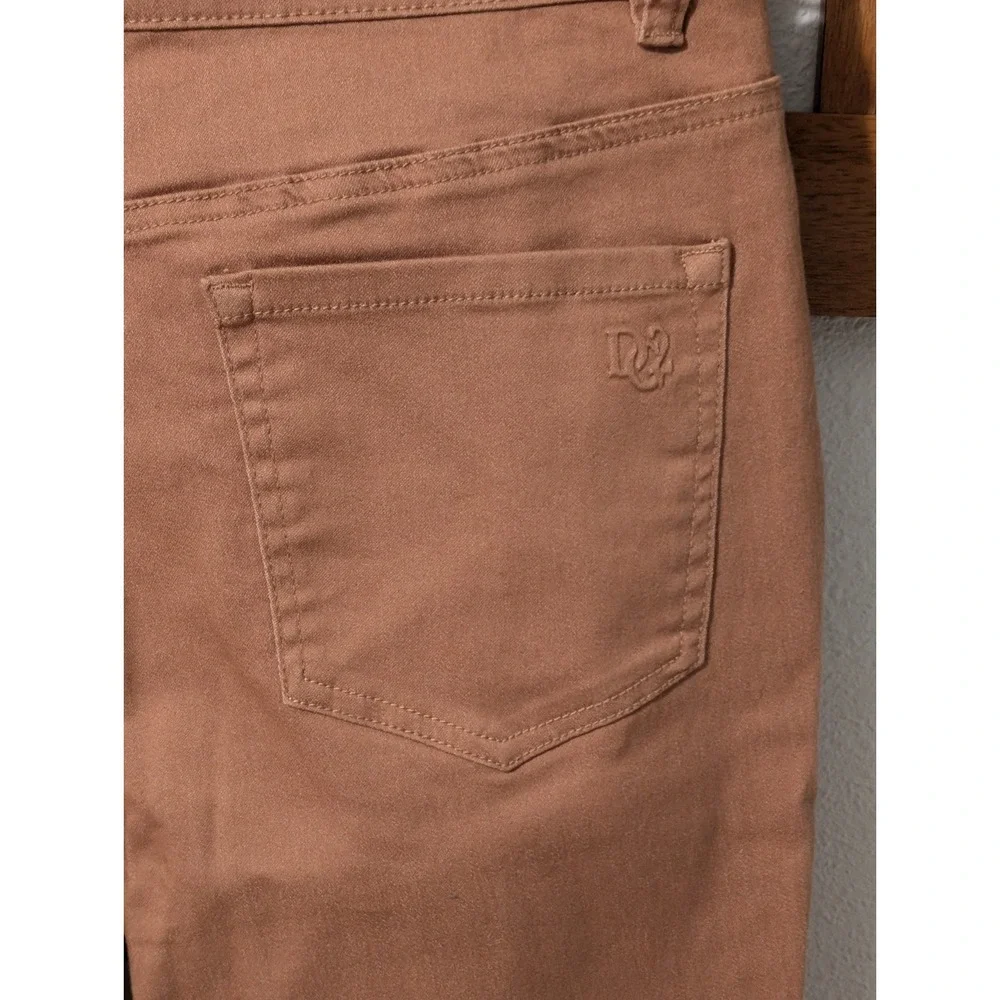 DG2 by Diane Gilman Rust Brown Pants Stretch Boot-Cut Women's Jeans Size 12T NWT